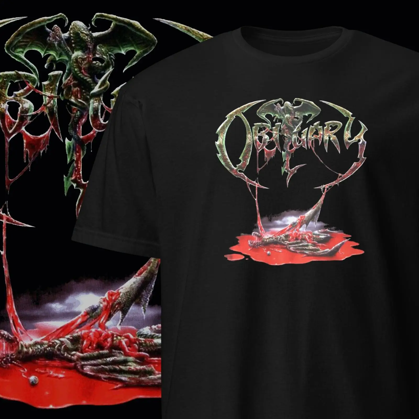 Vintage Fashion Obituaries - Obituary T Shirt Old School Metal