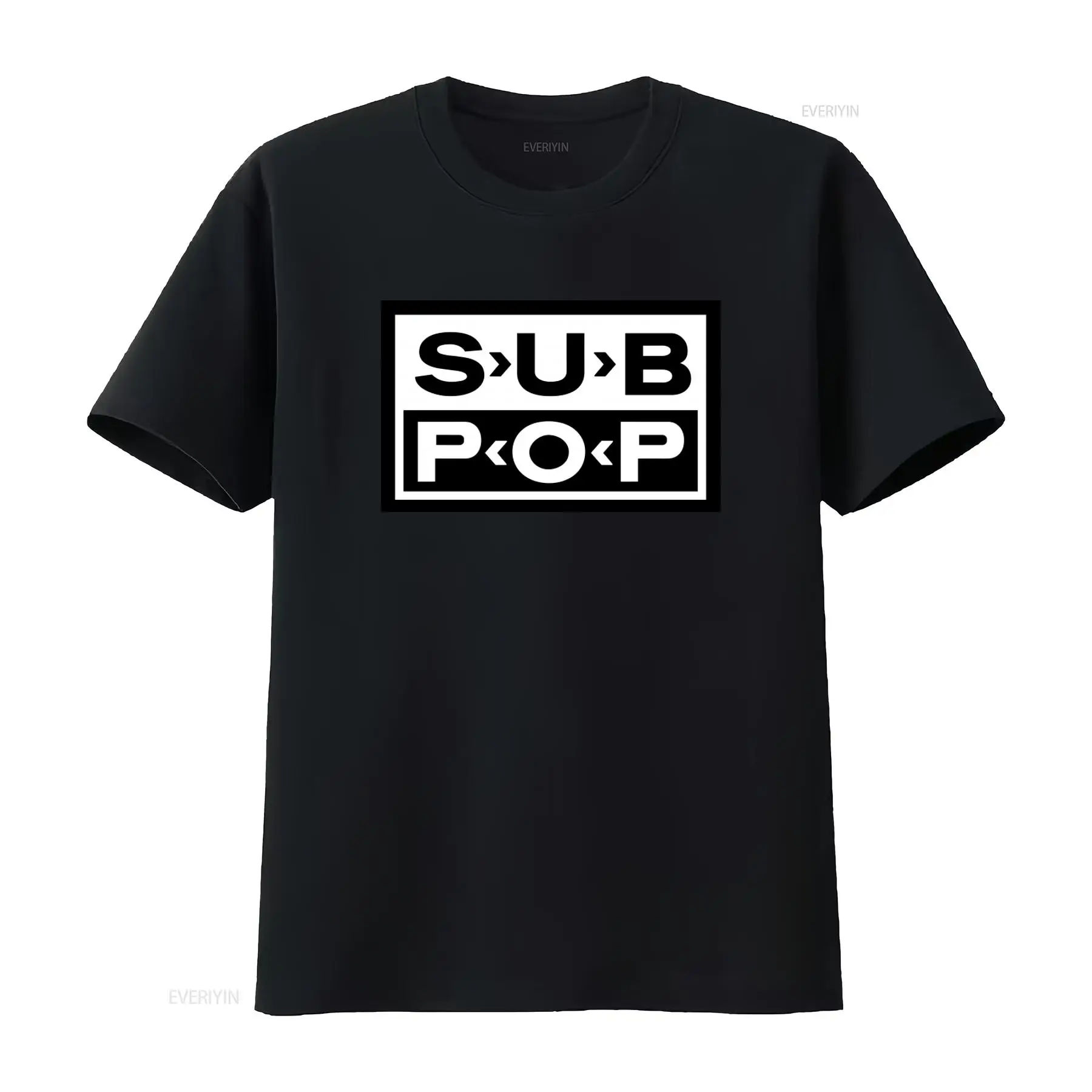 Sub Pop Logo T Shirt Black wit - Vintage Fashion Logo recension och pris
