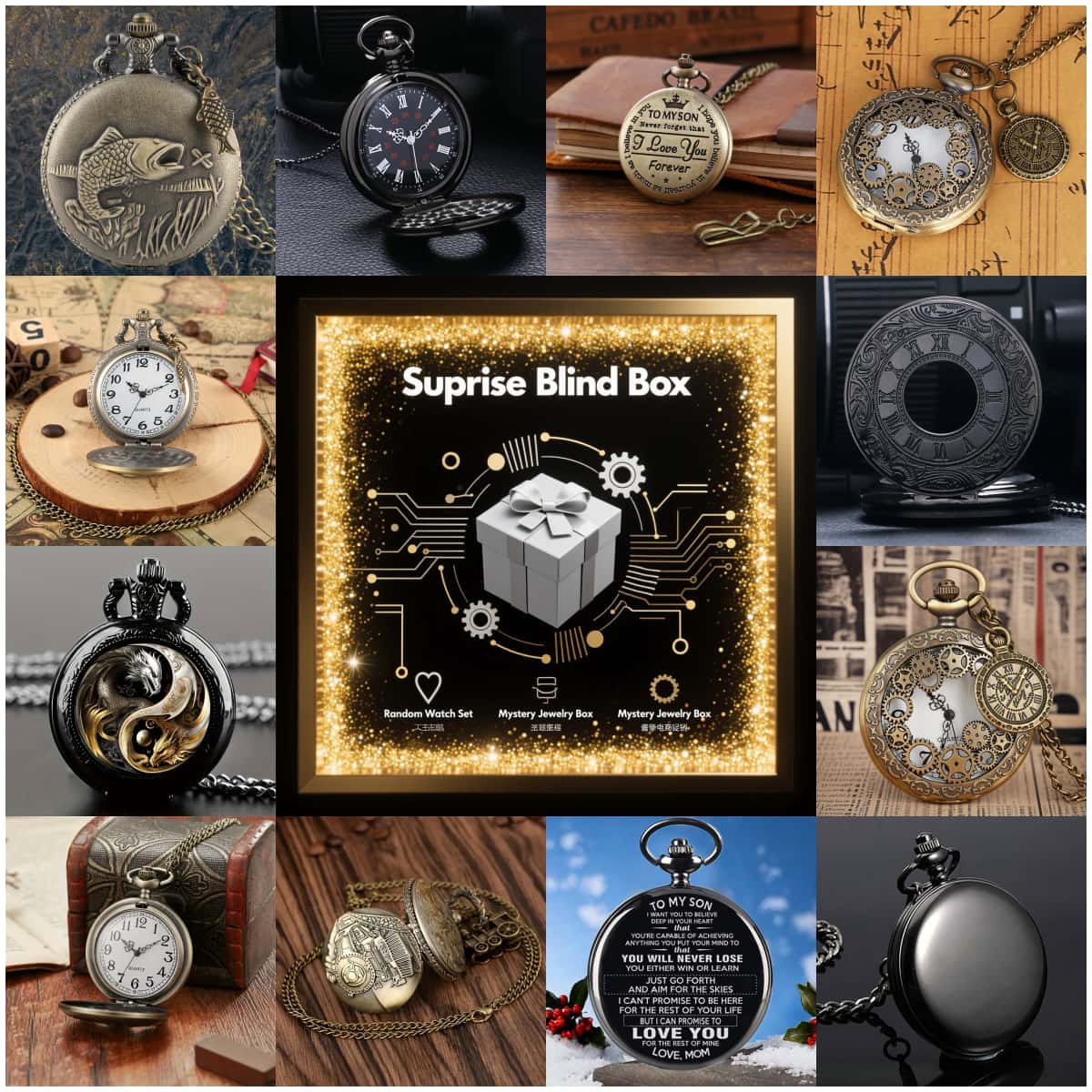 1PC Surprise Mystery Watch Bli - Vintage Fashion Watches recension och pris