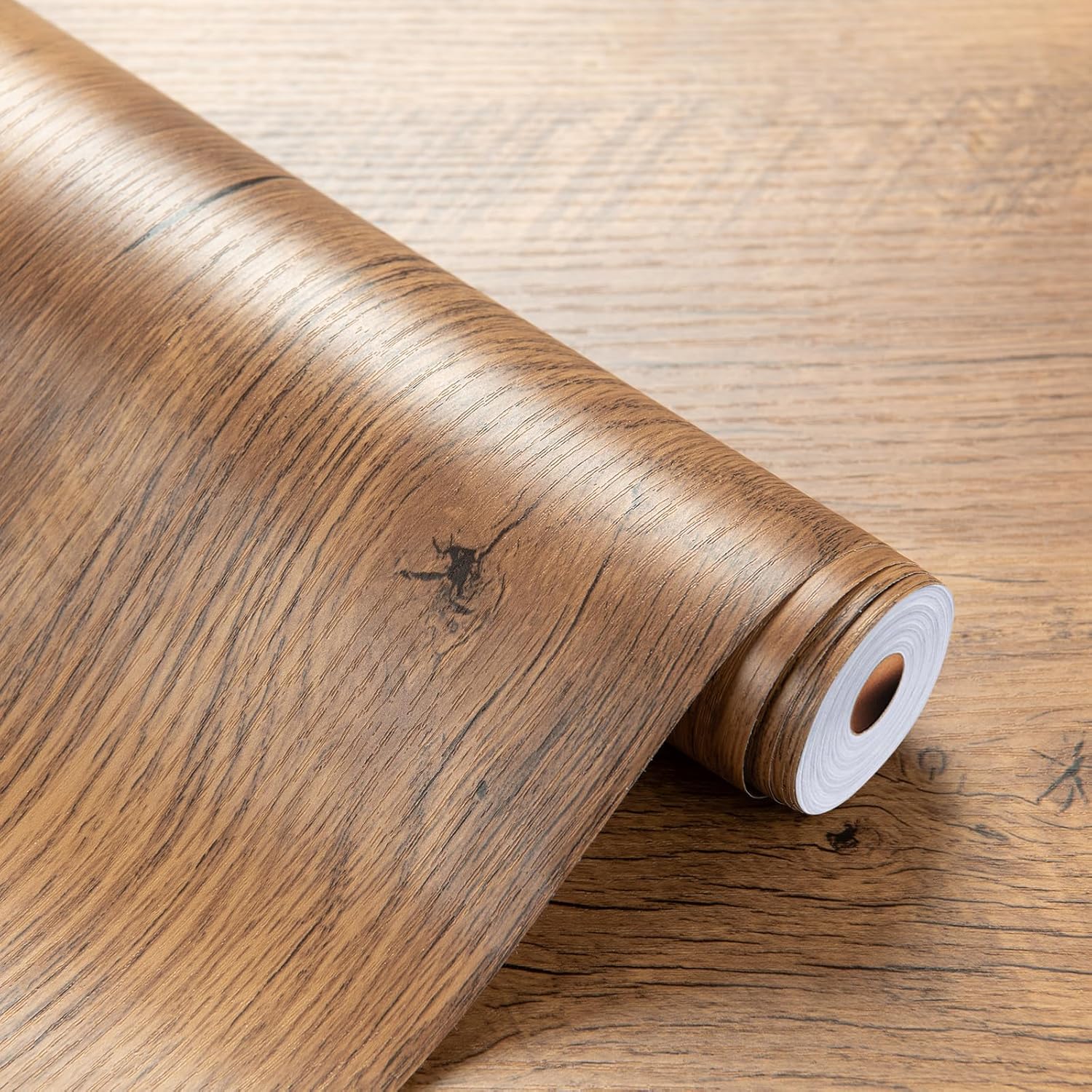 Wood Grain Contact Paper Brown - Vintage Fashion Wallpaper recension och pris