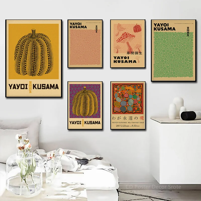Yayoi Kusama Exhibition Poster - Vintage Fashion Wallpaper recension och pris
