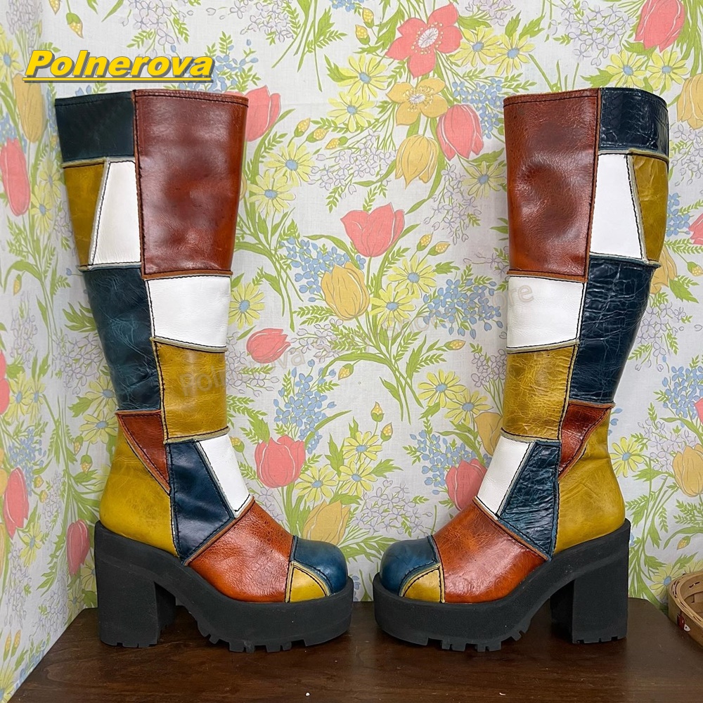 Women Retro Patchwork Leather  - Vintage Fashion In 2026 recension och pris