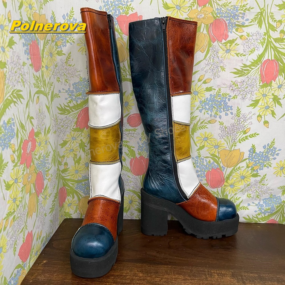 Women Retro Patchwork Leather  - Vintage Fashion In 2026 recension och pris