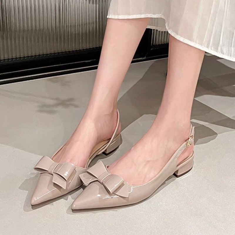 Bow Gentle Medium Heel Baotou  - French Vintage Fashion recension och pris