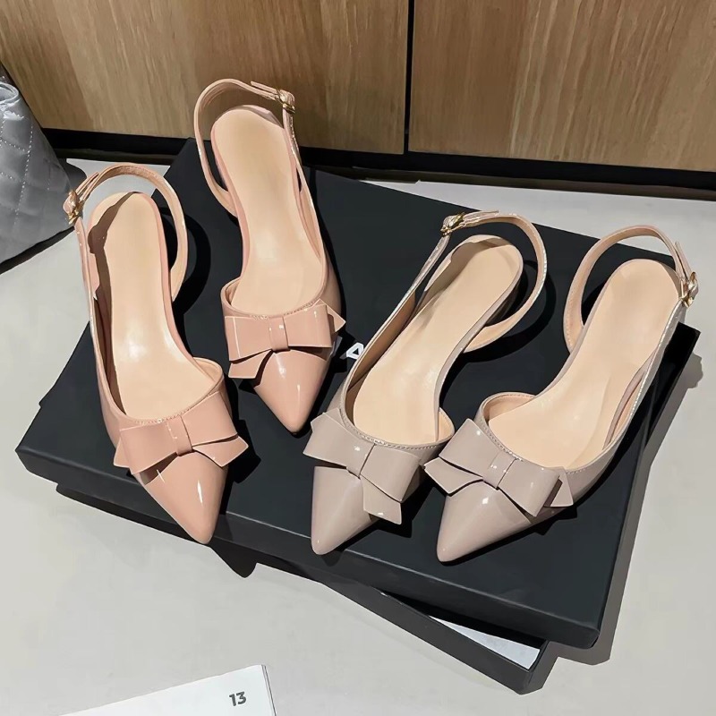 Bow Gentle Medium Heel Baotou  - French Vintage Fashion recension och pris