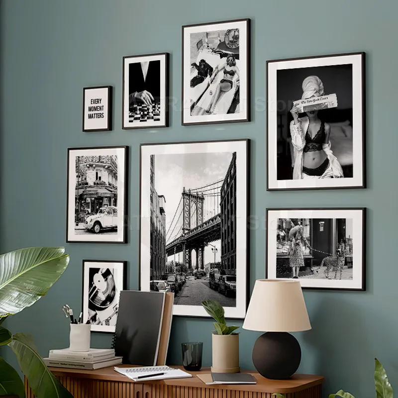 Black and White Vintage Wall A - Vintage Fashion Illustration recension och pris