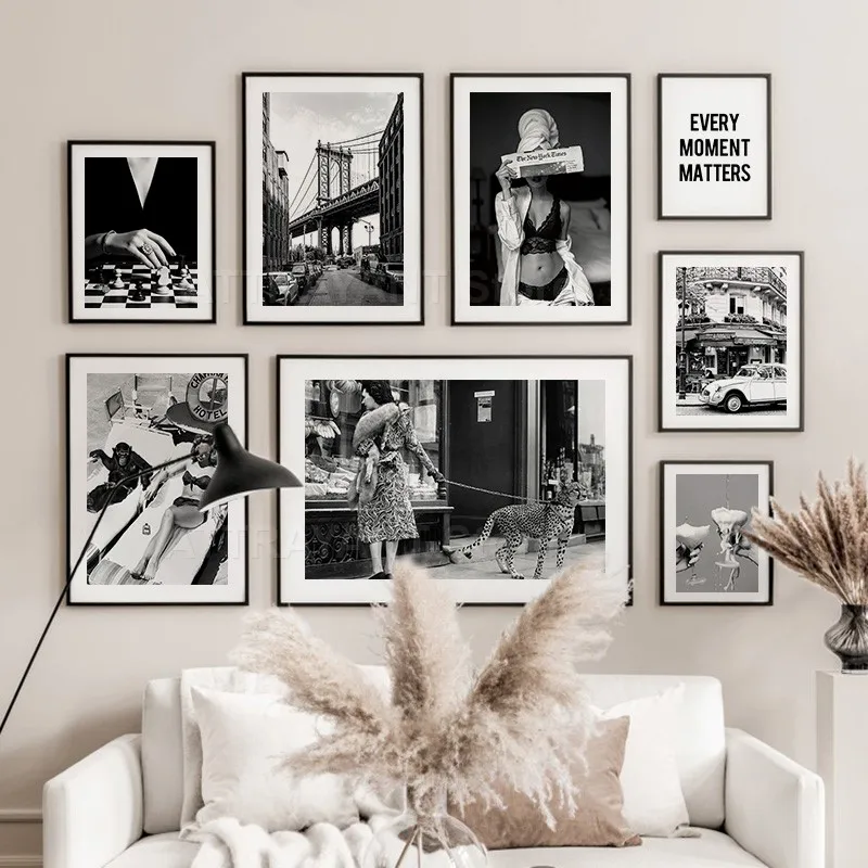Black and White Vintage Wall A - Vintage Fashion Illustration recension och pris