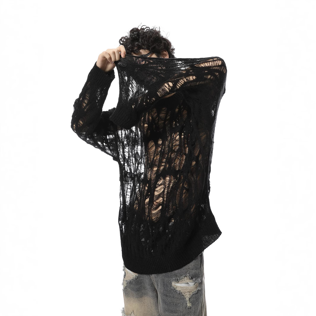 Vintage Ripped Hollow Out Mesh - Vintage Fashion In Japan recension och pris