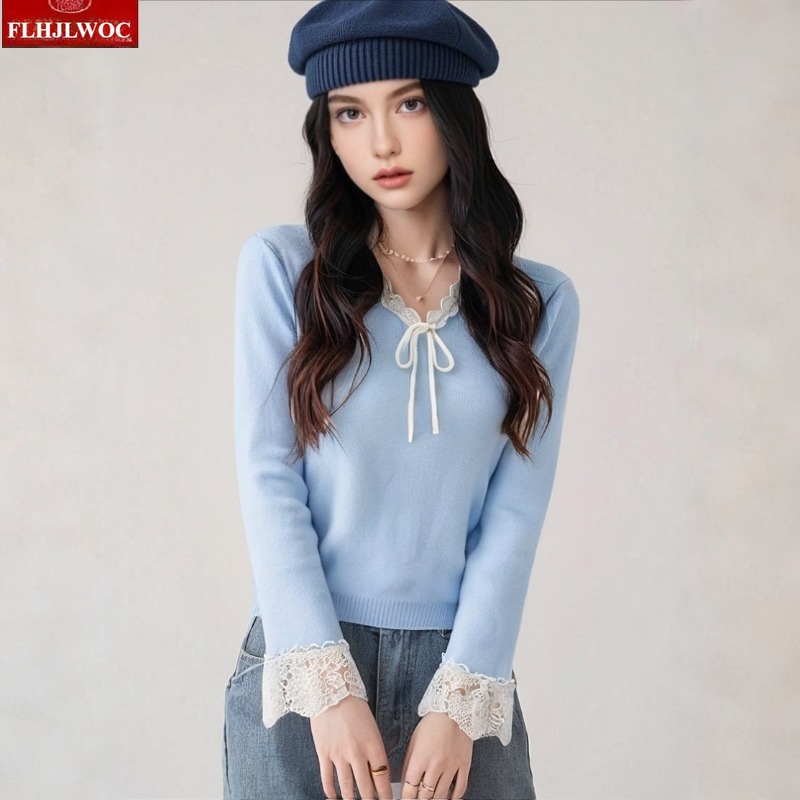 Bow Tie Tops Jumpers Pullovers - Vintage Fashion In Japan recension och pris
