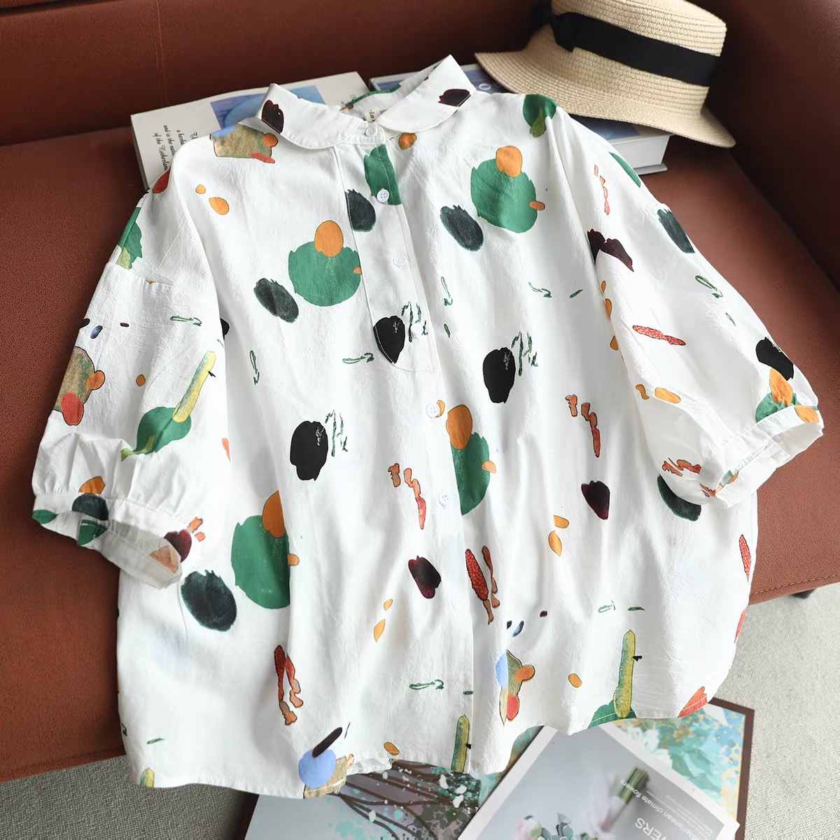 Women Abstract Watercolor Prin - Vintage Fashion In Japan recension och pris