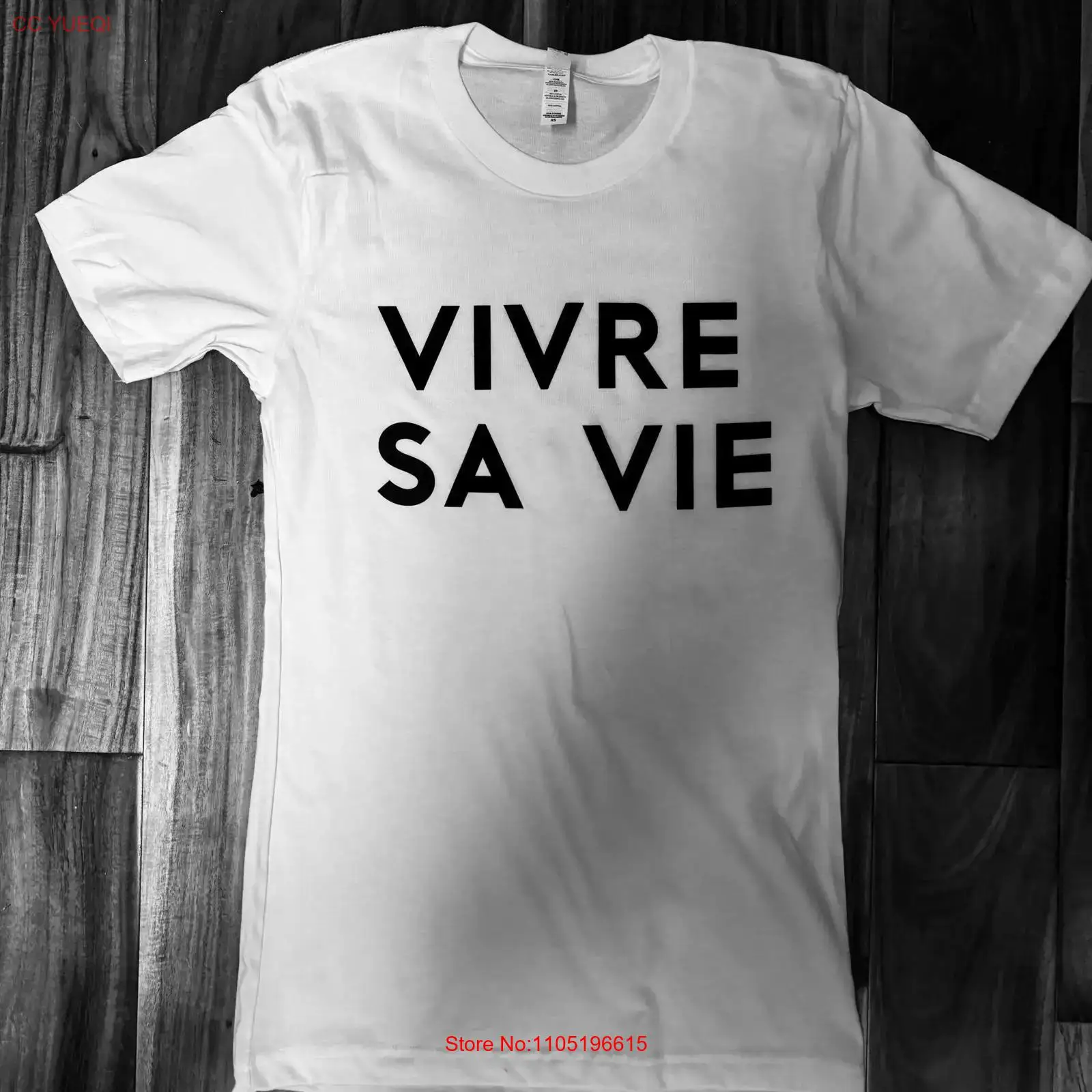 Live your Life French T Shirt  - French Vintage Fashion recension och pris