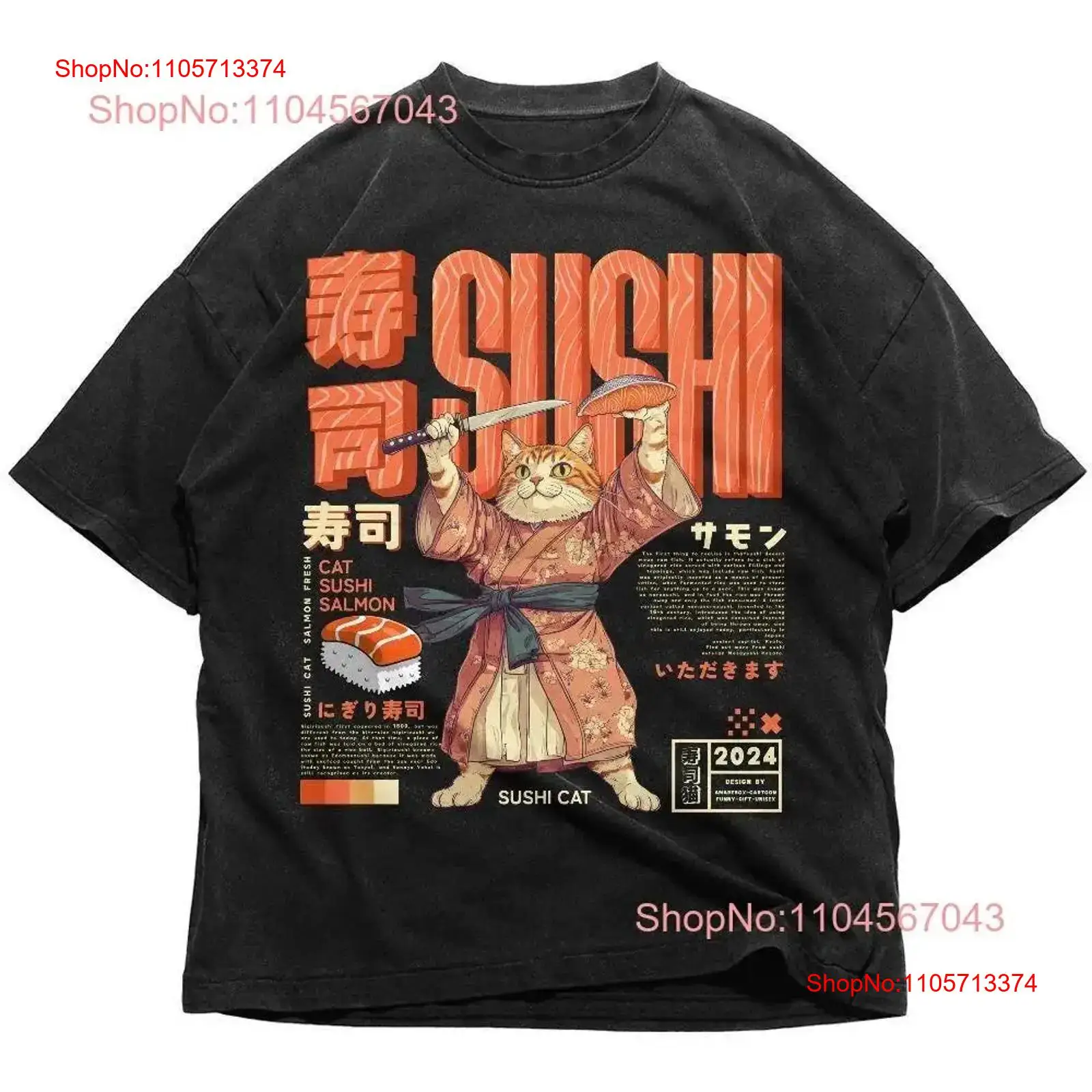 Sushi Cat Japanese T Shirt Ret - Vintage Fashion In Tokyo recension och pris