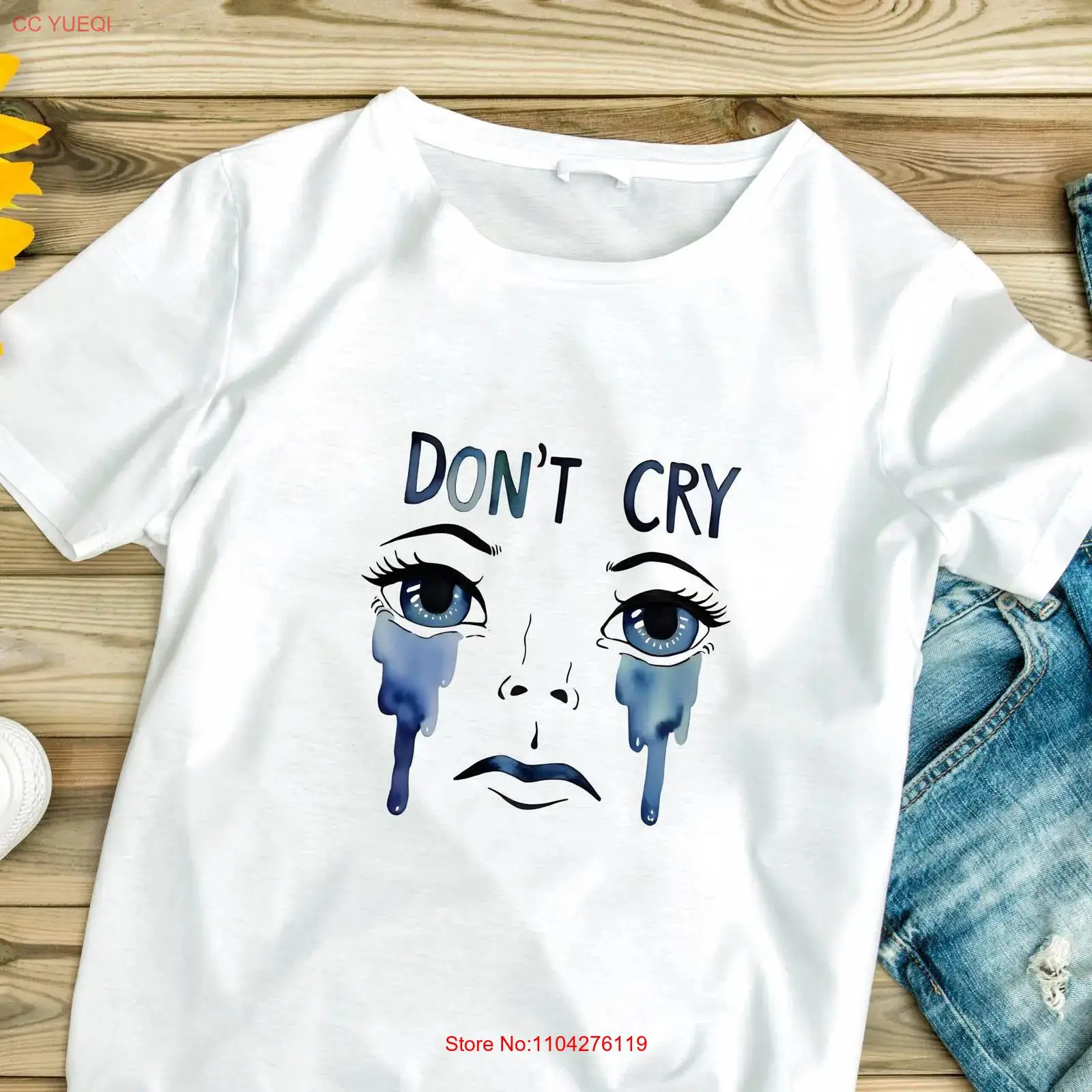 Cry Quote T Shirt Emotion Sayi - Vintage Fashion Illustration recension och pris