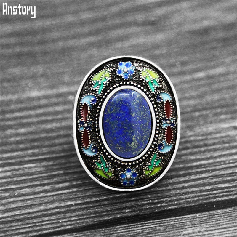 Vintage Oval Quartz Lapis Ring - Vintage Fashion Illustration recension och pris