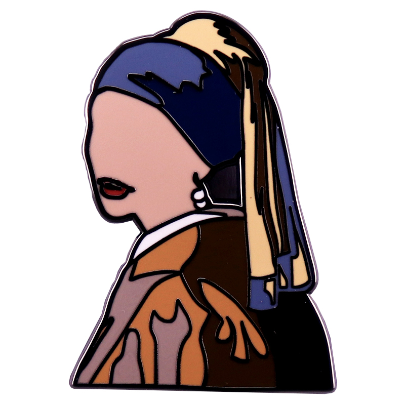 Girl with a Pearl Earring Enam - Vintage Fashion Illustration recension och pris