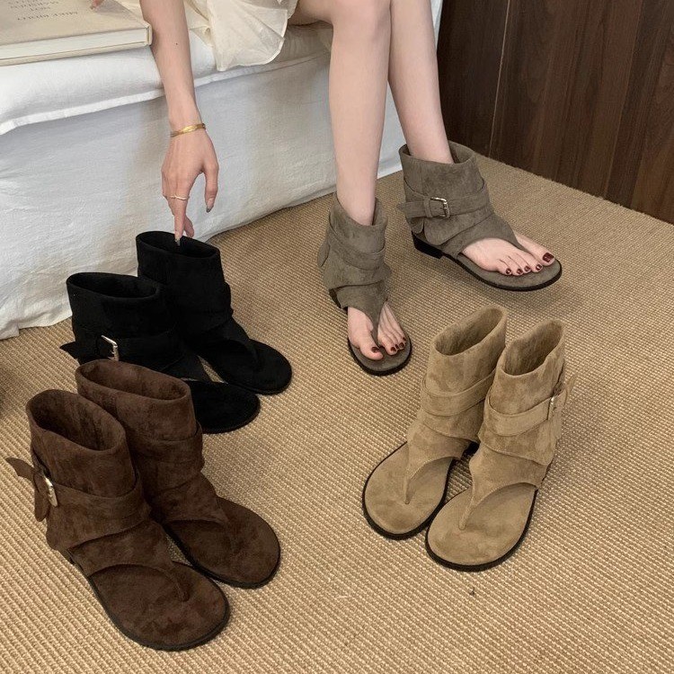 Women Peep Toe Boots Summer Ne - Vintage Fashion In 2026 recension och pris