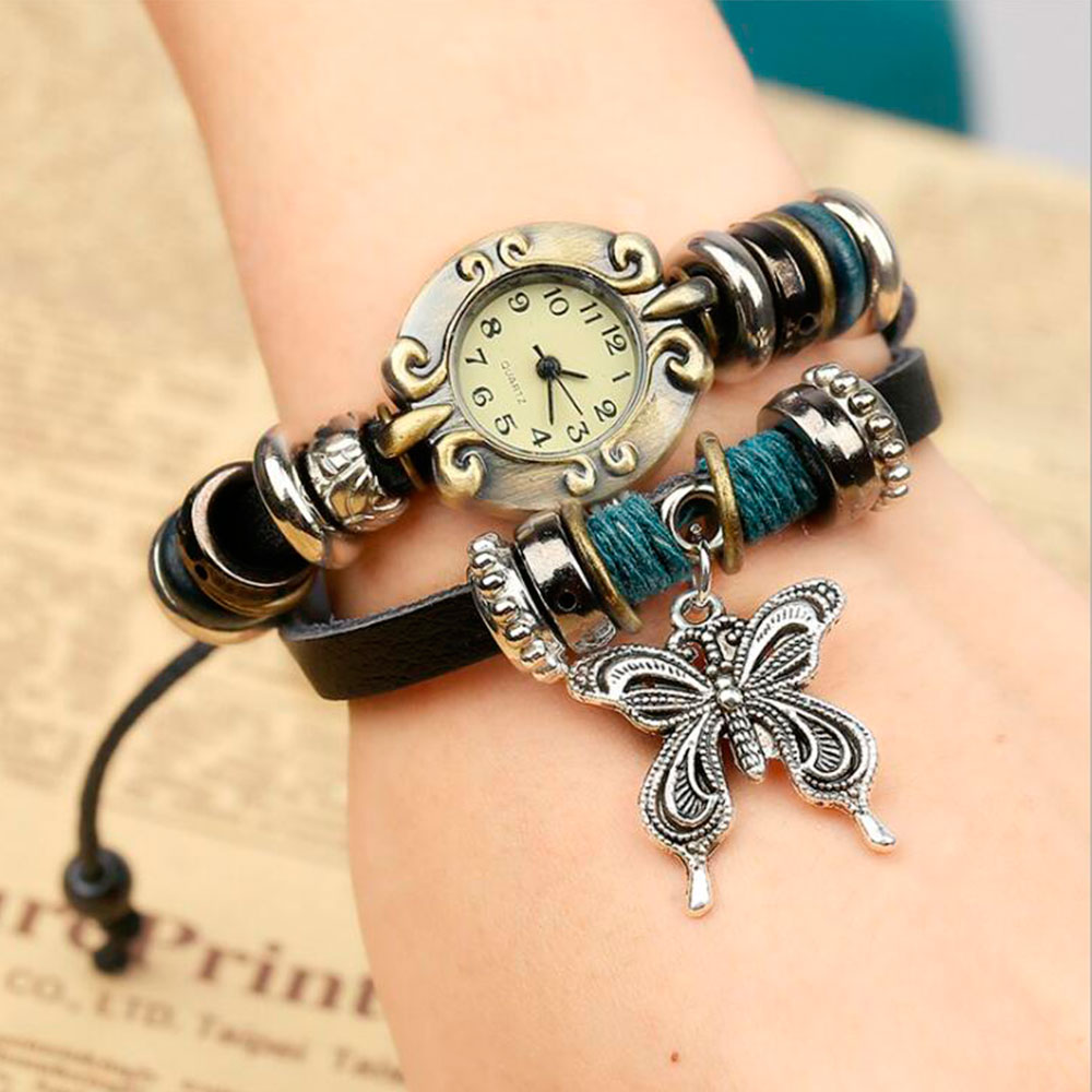 Handmade Butterfly Beads Brace - Vintage Fashion Watches recension och pris