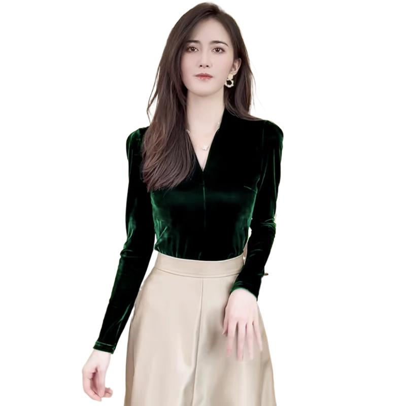 Fashion elegant V-neck long sl - V Vintage Fashion recension och pris