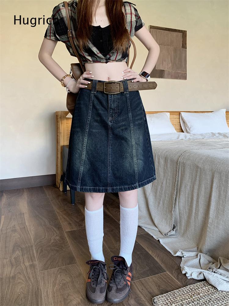 Streetwear Vintage A Line Deni - Denim Skirt Midi Vintage recension och pris
