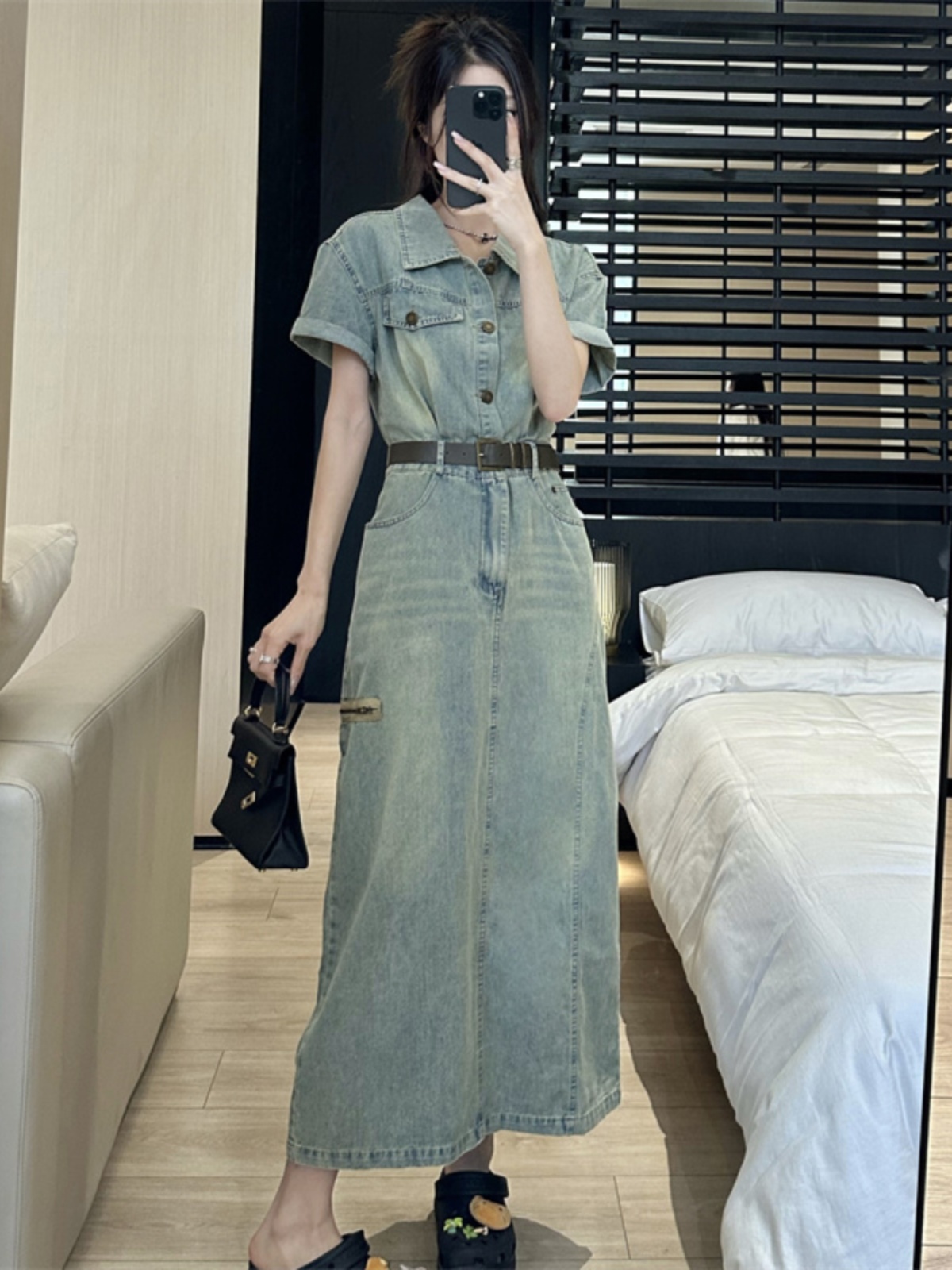 plus Size Vintage American Sle - Denim Skirt Midi Vintage recension och pris