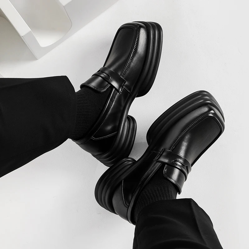 Men Zipper Patent Leather Incr - Vintage Fashion In Japan recension och pris