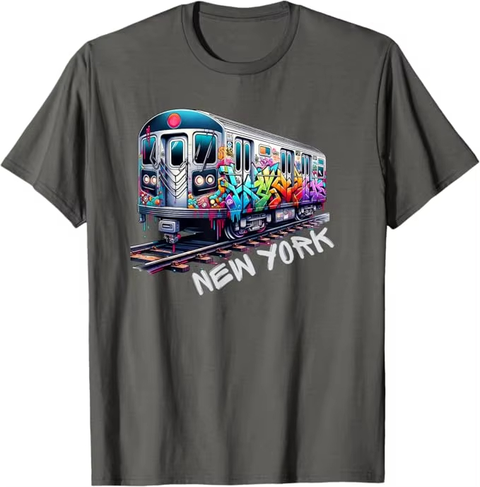 New York Train Graffiti Style  - Vintage Fashion Nyc recension och pris