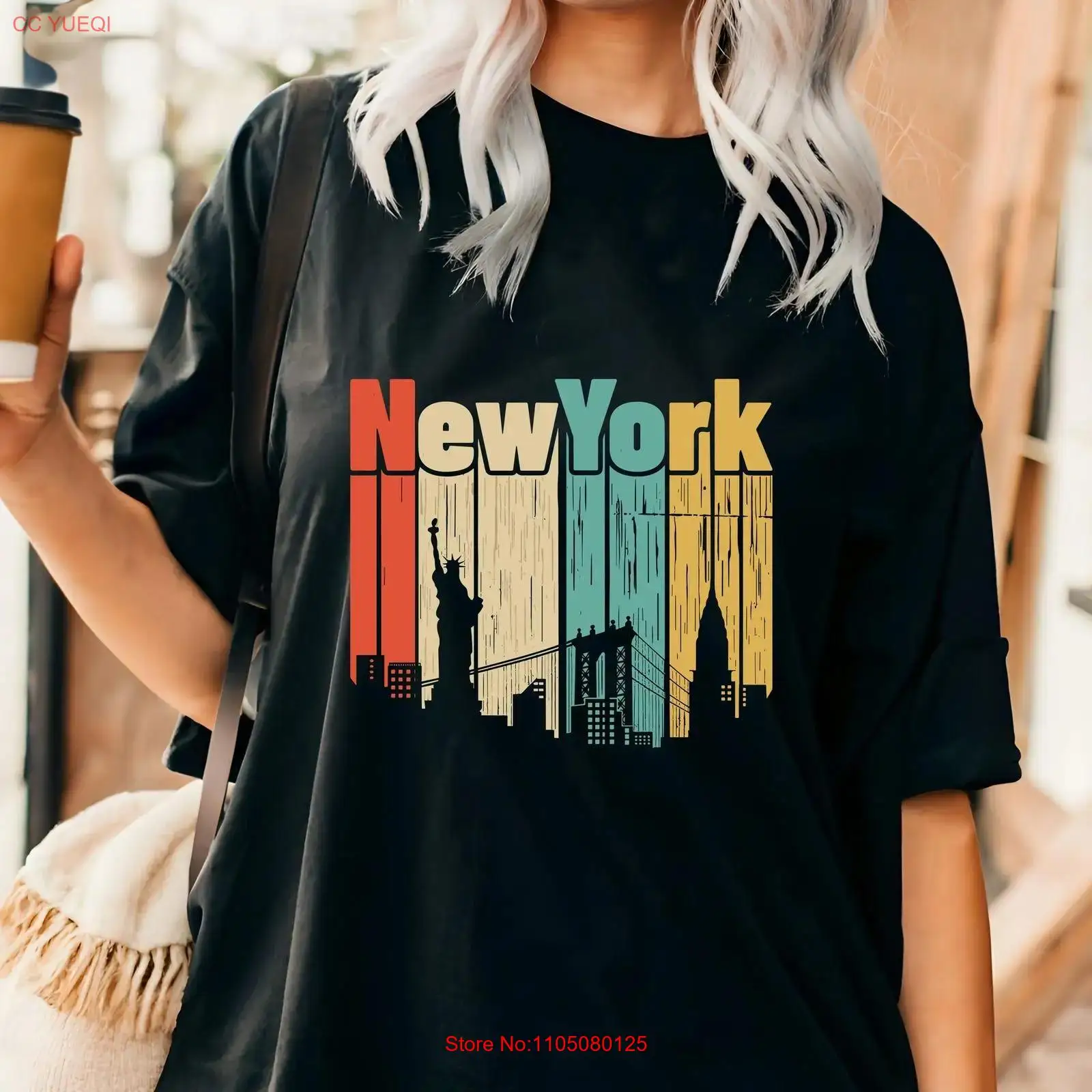 New York retro T shirt USA Tra - Vintage Fashion Nyc recension och pris
